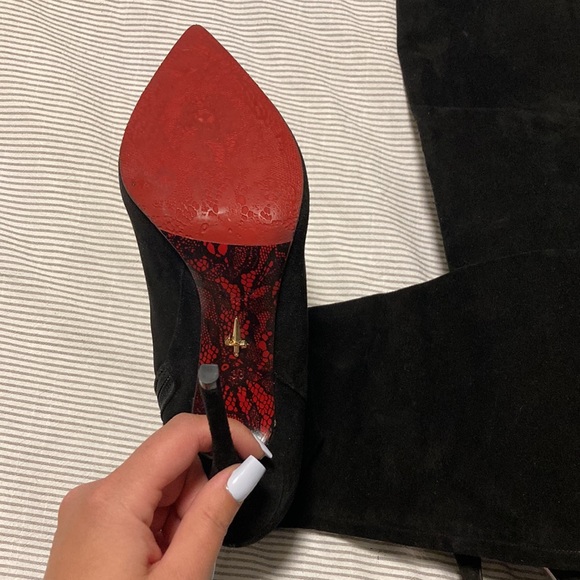 Cesar Paciotti Black Suede Boots - Picture 4 of 5